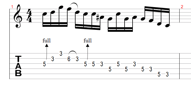 blues guitar lick